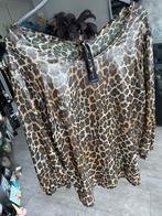 Jane Lushka, glanzend (wetlook) panterprint tuniek, L, nieuw, Maat 38/40 (M), Bruin, Nieuw, Ophalen of Verzenden