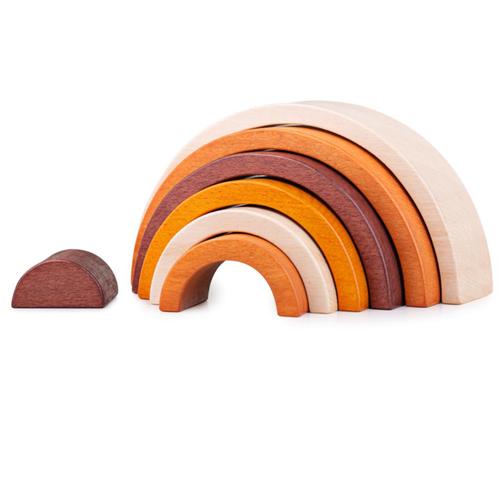 Bigjigs houten Regenboog (Natural Stacking Rainbow), Kinderen en Baby's, Speelgoed | Houten speelgoed, Nieuw, Overige typen, Ophalen of Verzenden