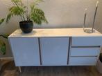 JYSK Sideboard/dressoir wit eiken, Ophalen, Gebruikt, 150 tot 200 cm, 25 tot 50 cm