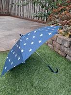 Kinderparaplu blauw met witte sterren, Sieraden, Tassen en Uiterlijk, Paraplu's, Ophalen, Zo goed als nieuw, Blauw