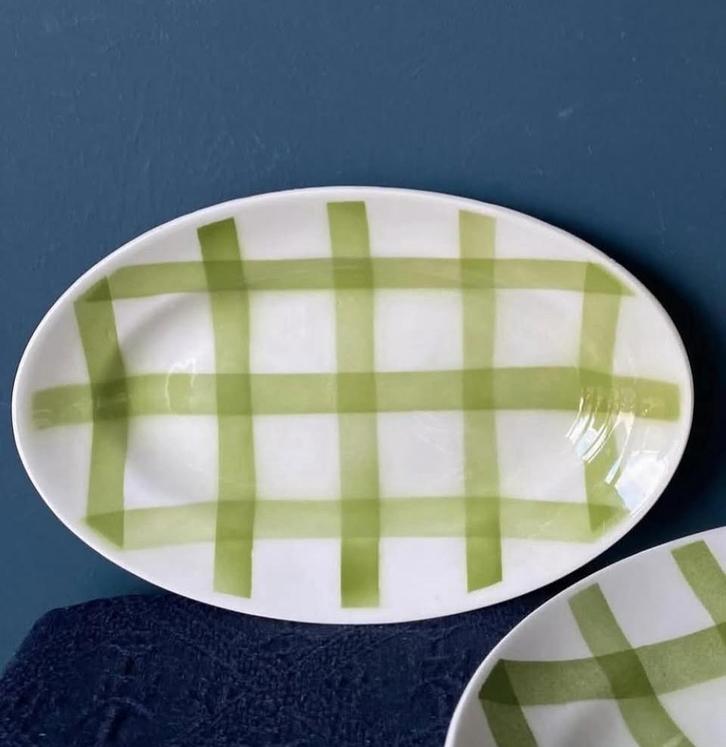 Moulin des Loups ovalen vintage serveerschaaltjes, Huis en Inrichting, Keuken | Servies, Zo goed als nieuw, Bord(en), Overige stijlen
