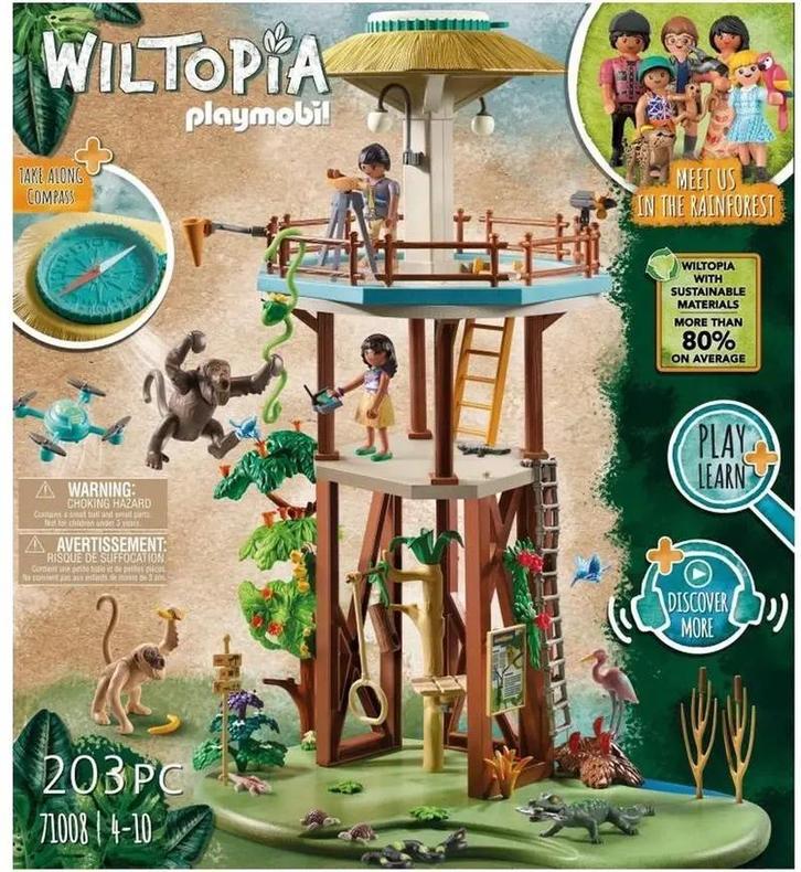 PLAYMOBIL Wiltopia Onderzoeksstation met kompas – 71008, Kinderen en Baby's, Speelgoed | Playmobil, Nieuw, Verzenden