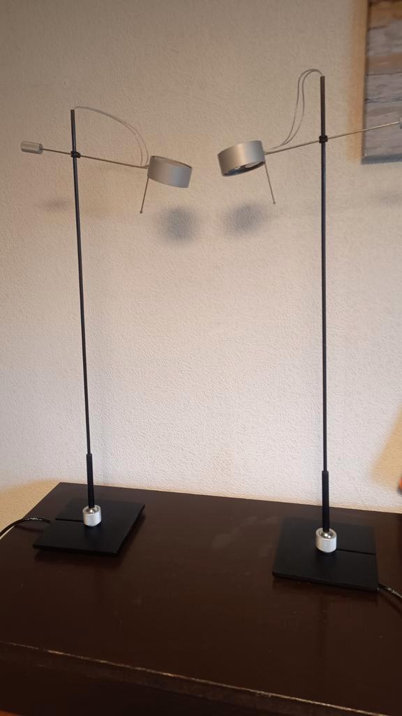 Radius-design Halogeen Tafel Lamp met Dimmer, Huis en Inrichting, Lampen | Vloerlampen, Gebruikt, Minder dan 100 cm, Metaal, Ophalen of Verzenden