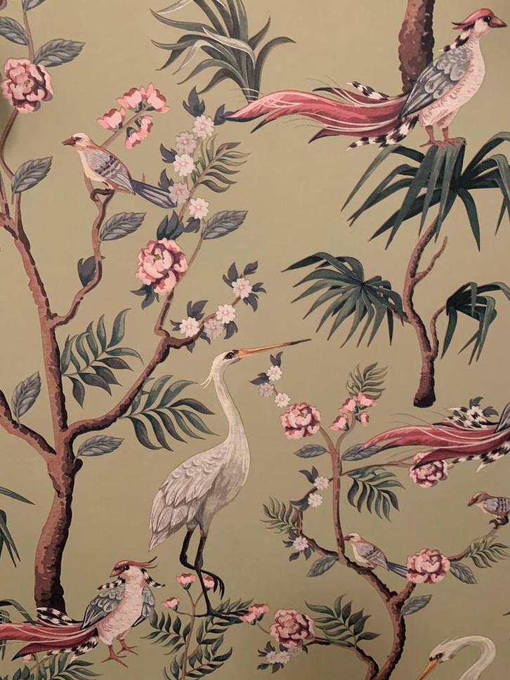 Behangrollen - 3,5 rollen, Huis en Inrichting, Stoffering | Behang, Groen, minder dan 10 m², Ophalen