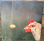 Schilderij de kip em het ei, Antiek en Kunst, Ophalen