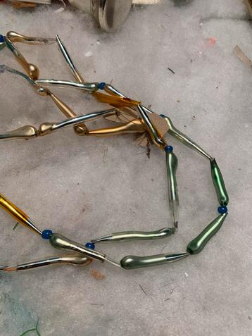 Vintage antiek Kerstboomversiering - Glazen kralen Slingers beschikbaar voor biedingen