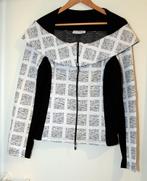 Luxe zgan vest Joseph Ribkoff zwart wit maat 44, Zwart, Maat 42/44 (L), Joseph Ribkoff, Ophalen of Verzenden