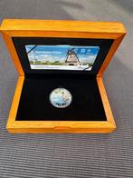 Molens van Kinderdijk Vijfje 2014 – Eerste Slag – Zilver Pro, Setje, Zilver, Ophalen of Verzenden, 5 gulden