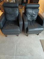 Lederen fauteuil, Ophalen, Zo goed als nieuw, 75 tot 100 cm, 50 tot 75 cm