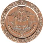 ZUIDWOLDE  -  GRONINGEN  GERFERMEERDE  KERK  1887 - 1987, Postzegels en Munten, Penningen en Medailles, Ophalen of Verzenden, Overige materialen