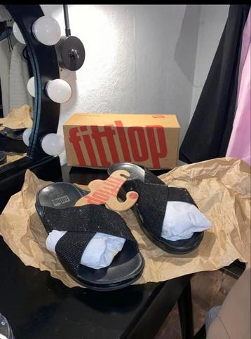 Fitflop/lulu met zwarte steivig stras bijna nieuw 41 beschikbaar voor biedingen
