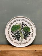 Vintage melamine dienblad botanisch floral rond 1980, Kunststof, Rond, Gebruikt, Ophalen of Verzenden