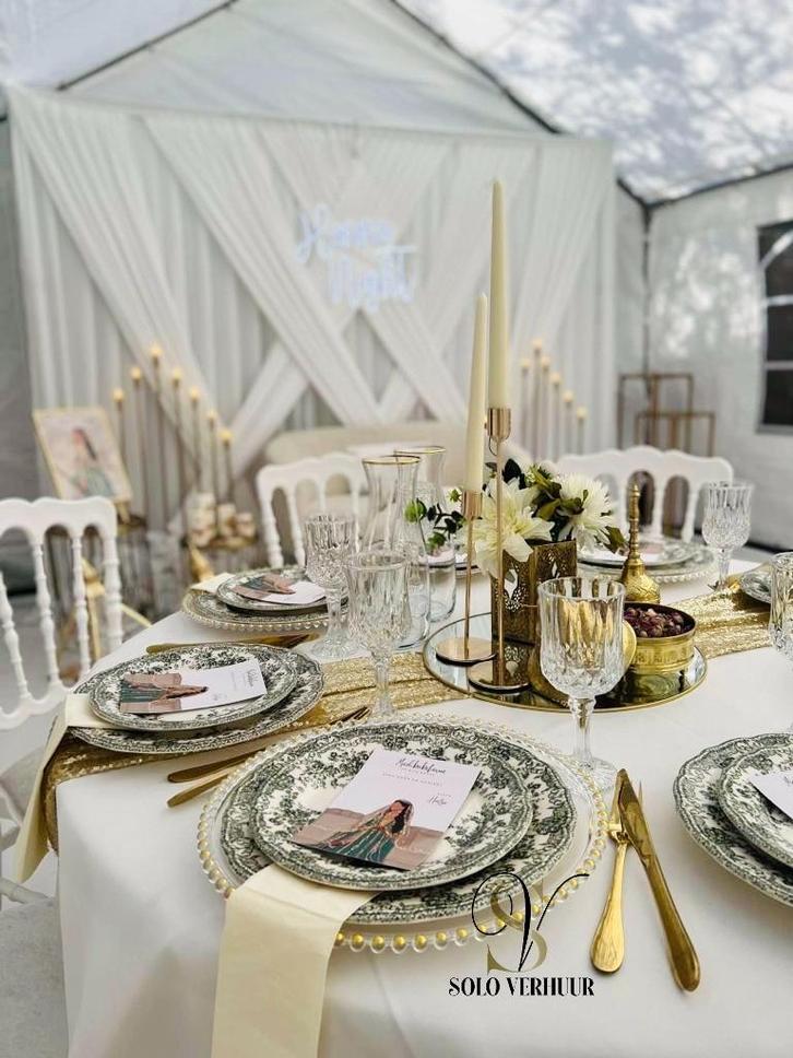 Henna Decoratie Tafelsetting verhuur, Hobby en Vrije tijd, Feestartikelen | Verhuur, Zo goed als nieuw, Ophalen