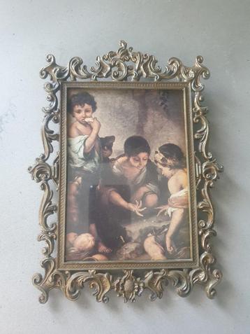 Vintage Sierlijke Fotolijst Koper/Messing beschikbaar voor biedingen