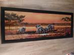 Afrikaans- jungle - olifant - safari - schilderij  - lijst, Ophalen, Schilderij