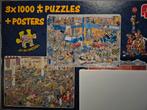 2 X Jan van Haasteren The big leak +At the gym 1000 stukjes, Hobby en Vrije tijd, Denksport en Puzzels, Ophalen of Verzenden, 500 t/m 1500 stukjes