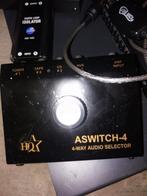 hq switch-4 4 way audio selector, Gebruikt, Ophalen of Verzenden, Audio selector