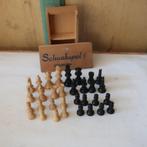 Schaakstukken schaakset hout Staunton in kistje origineel, Ophalen of Verzenden, Gebruikt, Staunton