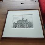 Ets Stadhuis Veere (Zld), Antiek en Kunst, Kunst | Etsen en Gravures, Ophalen of Verzenden
