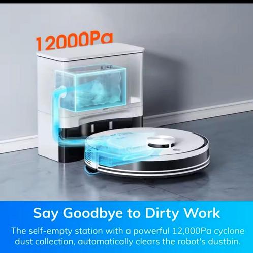 iLife A30 Pro Robotstofzuiger met Leegstation - Wit, Witgoed en Apparatuur, Stofzuigers, Nieuw, Robotstofzuiger, Minder dan 1200 watt