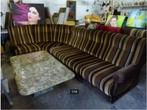 vintage modulaire fauteuils zetel sofa 70er 6-delig, Huis en Inrichting, Fauteuils, Ophalen, Hout, 70er, Zo goed als nieuw