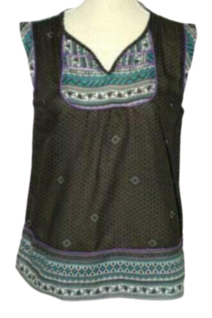 O'Neill top, bohemian hemd, zwart/paars, Mt. M, Kleding | Dames, Tops, Zo goed als nieuw, Maat 38/40 (M), Zwart, Zonder mouw, Verzenden