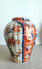 geribbelde antieke Japanse porseleinen vaas - Imari, Antiek en Kunst, Ophalen