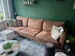 Cognac 4pers bank, Ophalen, 250 tot 300 cm, Gebruikt, 75 tot 100 cm