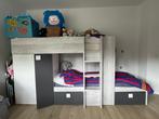 Stapelbed met kastruimte en 2 lades, Kinderen en Baby's, Kinderkamer | Stapelbedden en Hoogslapers, Ophalen, Zo goed als nieuw