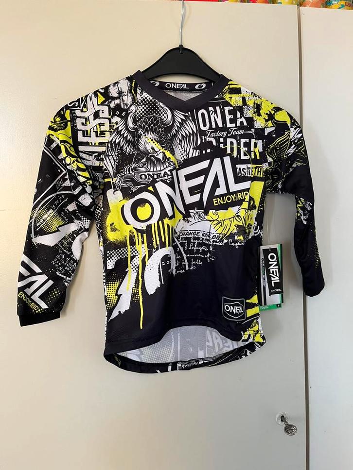 Gloednieuwe cross t-shirt van oneal. (Maat young s), Fietsen en Brommers, Fietsaccessoires | Fietskleding, Nieuw, Kinderen, Bovenkleding