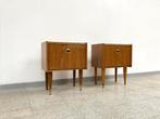 Vintage mid-century nachtkastjes/bijzetkastjes 1960's, Ophalen, Gebruikt