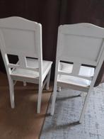 brocante eetkamerstoel, Huis en Inrichting, Stoelen, Ophalen, Gebruikt, Twee, Wit