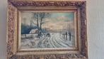 J.H. van Tholen - Winterlandschap, Antiek en Kunst, Kunst | Schilderijen | Klassiek, Ophalen of Verzenden