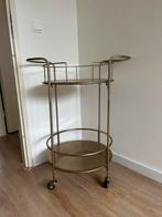 Messing barcart Sissy-Boy, Huis en Inrichting, Ophalen, Minder dan 55 cm, Rond, Glas