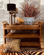 BIRMA ROTAN RIET RATTAN STYLE SIDETABLE FLAMANT, Ophalen, 50 tot 100 cm, Zo goed als nieuw, 25 tot 50 cm