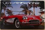 Chevrolet Corvette relief reclamebord van metaal wandbord