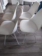 Eetkamerstoelen wit 4 stuks, Huis en Inrichting, Stoelen, Ophalen, Gebruikt, Wit, Vier