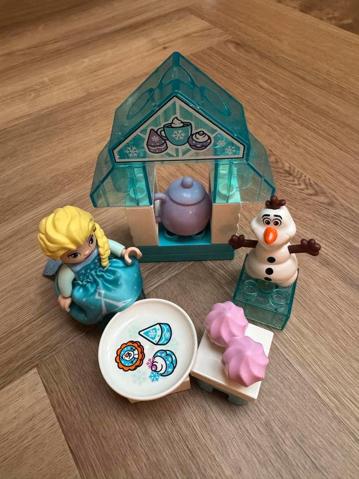 Lego Duplo Frozen Elsa's Theekransje, Kinderen en Baby's, Speelgoed | Duplo en Lego, Zo goed als nieuw, Duplo, Complete set, Ophalen of Verzenden