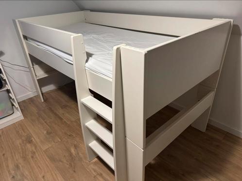 Halfhoogslaper, bureau, bureaustoel, kastje, Kinderen en Baby's, Kinderkamer | Stapelbedden en Hoogslapers, Gebruikt, Stapelbed