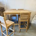 Tuin Barset met 4 stoelen – massief teakhout - TTM Wonen, Ophalen, 4 zitplaatsen, Www.ttmwonen.nl, Teakhout