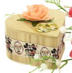Disney Mickey en Minnie hartvormige ringen doosje., Ophalen of Verzenden, Nieuw, Feestartikel, Geboorte of Huwelijk
