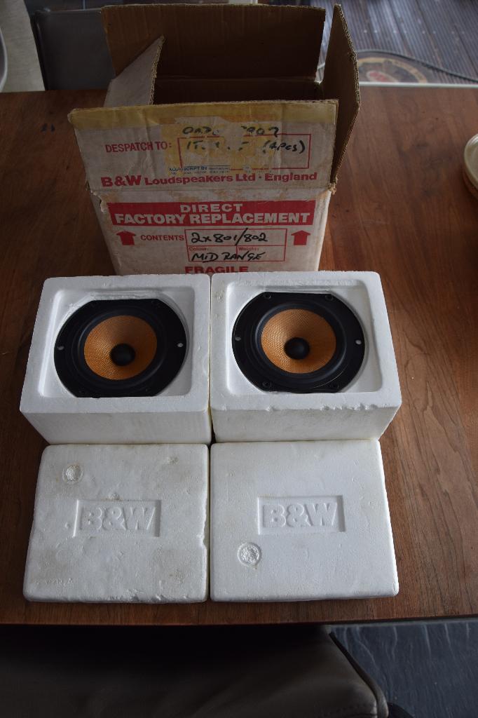 B&W 801 | 802 midrange unit's factory replacements, Audio, Tv en Foto, Luidsprekers, Gebruikt, Overige typen, 120 watt of meer