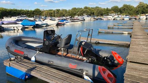 Mooie en degelijke RIB voor 8pers; Mercury 60pk, Watersport en Boten, Rubberboten, Gebruikt, Overige merken, Aluminium, Minder dan 70 pk