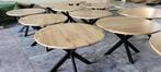 Ronde mangohouten eettafel met een verjongde/swiss edge rand, Huis en Inrichting, Tafels | Eettafels, Nieuw, 100 tot 150 cm, 100 tot 150 cm