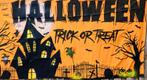 Halloween decoratie vlag spandoek, Ophalen of Verzenden, Zo goed als nieuw, Versiering, Halloween of Griezel
