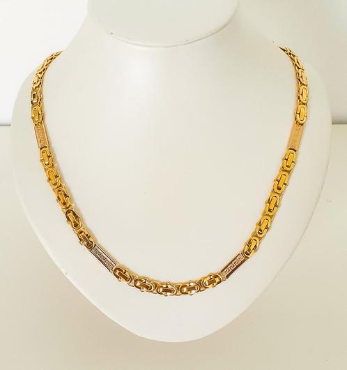 18 karaat gouden heren ketting , Sieraden, Tassen en Uiterlijk, Kettingen, Zo goed als nieuw, Goud, Goud, Ophalen
