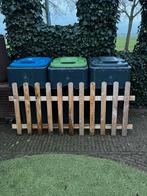 Houten tuinhekken 5 stuks met palen, Tuin en Terras, Tuinhekken en Hekwerk, Ophalen, Zo goed als nieuw, Hout, Tuinhek