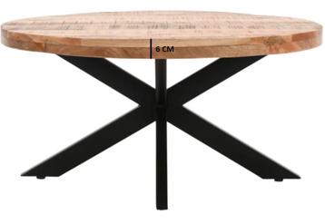 Ronde mangohouten eettafel – zo goed als nieuw! beschikbaar voor biedingen