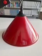 vintage metalen hanglamp rood retro jaren 80 design, Huis en Inrichting, Lampen | Hanglampen, Gebruikt, Vintage, Ophalen of Verzenden
