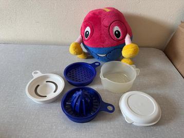TUPPERWARE koksmaatje rasp - eischeider - citruspers BLAUW beschikbaar voor biedingen